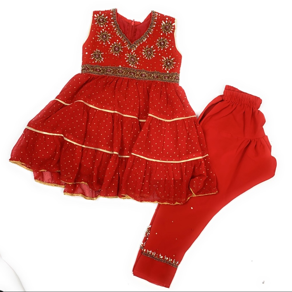 Red Salwar Kameez for girls